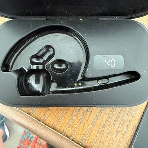 Black Wireless Earbuds with Charging Case